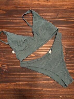 Aerie green medium scoop cheeky bikini